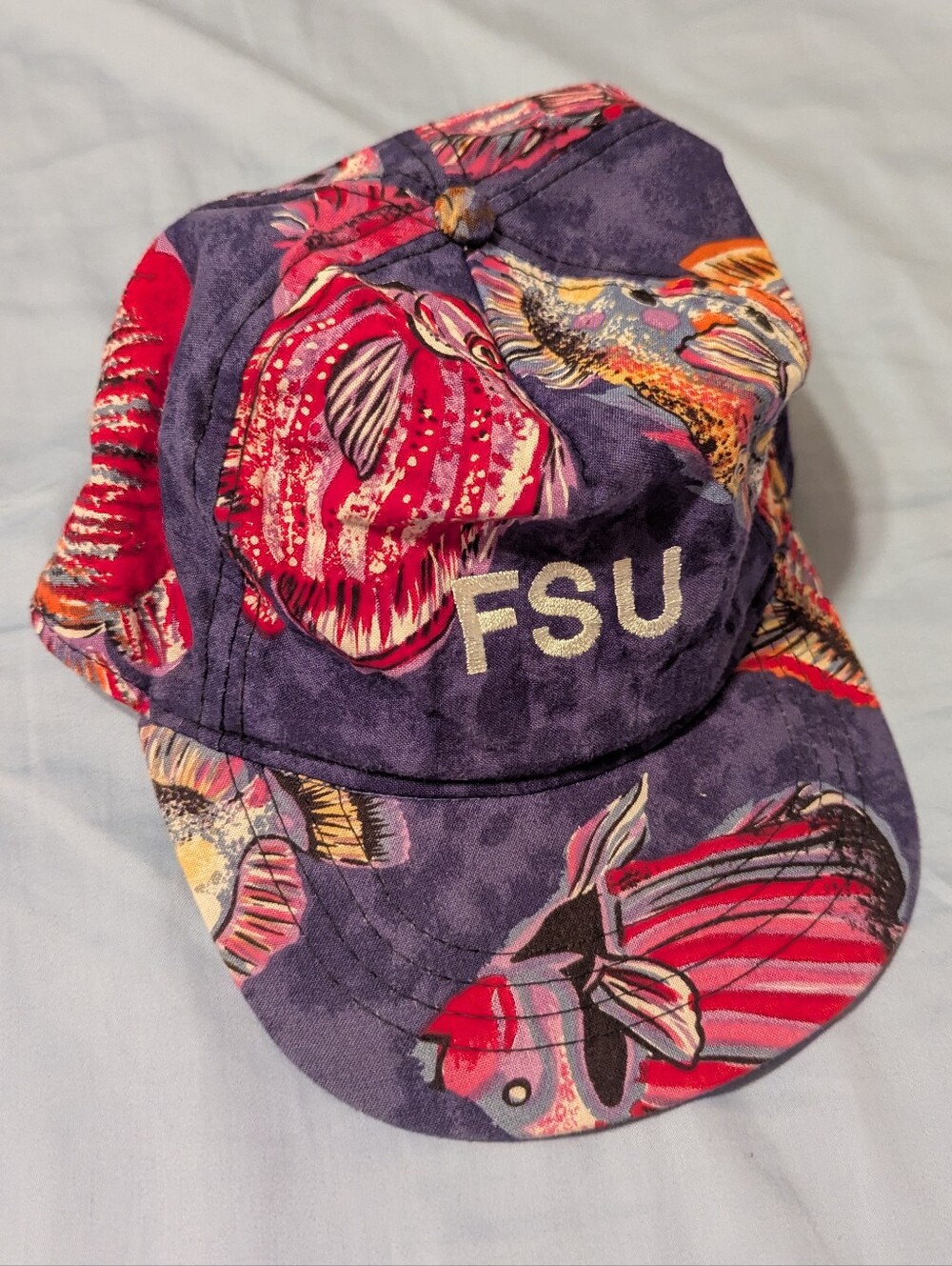 FSU Vintage Fish Print Baseball Cap